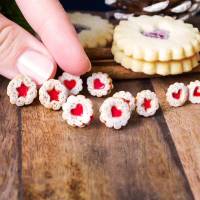 Marmeladenkeks Ohrstecker Miniature food - Herz - Weihnachten - Cookie - Keks - Fimo - Essen Bild 2