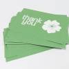 schlichte Thank You - Minikarten in grün, Visitenkartengröße Bild 2