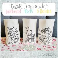 Digitale Stickserie KaZuMi Traumlandschaft  Lichtbeutel ITH 13x18 cm (5x7") Stickrahmen Bild 1