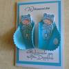 Glückwunschkarte zur Geburt Taufe Zwillinge Jungen Geburtskarte Babykarte Glückwunsch Grußkarte Glückwunsch Bild 2