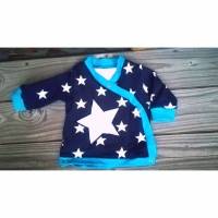 Baby Wickelshirt,, Stern blau "in den Gr.50/56 bis  74/80  aus Jersey Bild 1