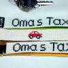 Schlüsselanhänger handgestickt "Omas Taxi" Bild 3