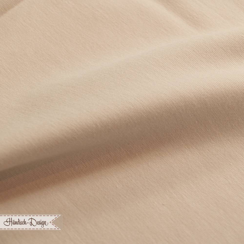 0,5m Stoff beige Baumwolle Jersey 5,80€/lfm