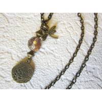 Halskette LIBELLE 54cm lang rundum, bronzefarbig, Kette Bettelkette Modeschmuck rustikal Bild 1
