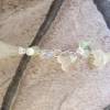 Y-Kette "Glockenblumen und Glitzersterne"  56cm lang rundum plus 9cm Anhänger - Halskette mit weißen Blüten und irisierenden Glassternen Bild 6