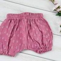 Kurze Hose aus Musselin in rosa mit kleinen Füßen, Größe 74 Bild 1