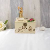 Hochzeitsgeschenk, Holz Box, Geschenk zur Hochzeit, Goldene Hochzeit Bild 1