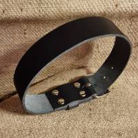 Hundehalsband Vollrindleder ab 45 cm, 4cm breit, ohne jegl. Applikationen (HH 22) Bild 3