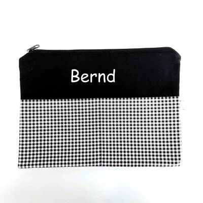 Kulturbeutel mit Außenfach, personalisierbar