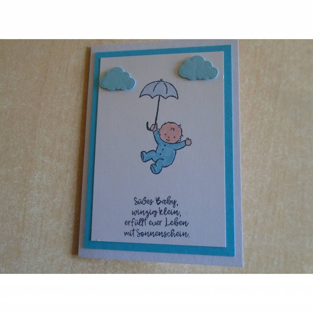 Farbkleckstiger Baby Collection XL Glückwunschkarte Karte Taufe Geburt Junge