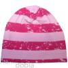 Babyset Mütze und Halstuch mit Streifen in rosa-pink Bild 2