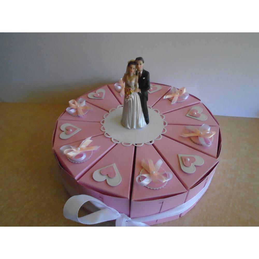 hochzeitstorte geldgeschenk zur Hochzeit Schachteltorte Papiertorte give Away Torte Hochzeitsgeschenk Bild 1