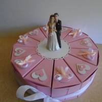 hochzeitstorte geldgeschenk zur Hochzeit Schachteltorte Papiertorte give Away Torte Hochzeitsgeschenk