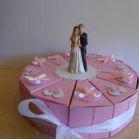 hochzeitstorte geldgeschenk zur Hochzeit Schachteltorte Papiertorte give Away Torte Hochzeitsgeschenk Bild 2