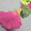Kette PINK FINGERHUT mit Blättern 59cm lang rundum plus 8cm Anhänger - Halskette mit Lucite-Blüten und Blättern silberfarbig-pink-grün Bild 2