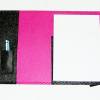 e A4 aus Filz pink-anthrazit mit Block, Schreibblockmappe, Schutzhülle, Filzmappe, Filzumschlag, Büromappe Bild 2
