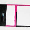 e A4 aus Filz pink-anthrazit mit Block, Schreibblockmappe, Schutzhülle, Filzmappe, Filzumschlag, Büromappe Bild 4