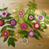Häkelblumen 4-farbig, gehäkelte Blumen Blüten- Anfertigung in Wunschfarben Bild 9