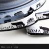 10m (1,60EUR/m) Rom/Roma Skyline Webband schwarz/weiß Bild 3