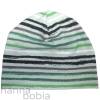 Babyset Mütze und Halstuch mit grün-schwarzen Ringeln Bild 2