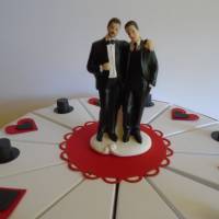 Hochzeitstorte Geldgeschenk zur Männerhochzeit 2 Männer Schwule Schachteltorte Papiertorte give Away Torte Bild 3