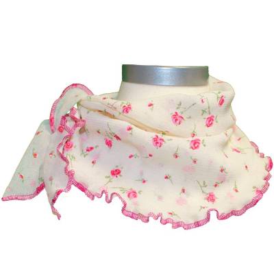 Brautaccessoires Brauttüll Loop Halstuch Feintüll Rosen