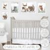 A3 Poster Kinderzimmer Bilder (auch Spar Set mit A4) Waldtiere Baby Tiere |SET45 Bild 10