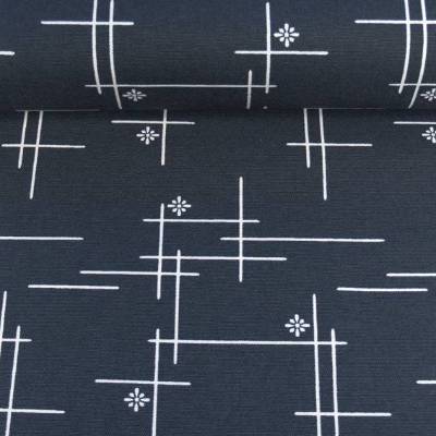 Bio-Canvas merry hatch dusk – merryweather Gitter birch fabric