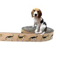 Webband Hund "Beagle" Borte Hunde beige, 20mm, 1 Meter Bild 1
