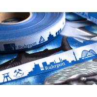 5m Ruhrpott Skyline Webband blau/weiß Bild 1