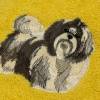 Handtuch ( 50 x 100 cm ) bestickt mit einem tollen Hunde Motiv Bild 5