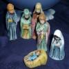 Weihnachtskugel mit Krippe zum hängen oder stellen. Maria ,Joseph,Christkind,Heilige 3 Könige Bild 2
