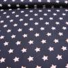 Baumwoll-Stoffe "weiße Sterne" auf dunkelblau Bild 3