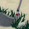 Handtuch ( 50 x 100 cm ) bestickt mit einem tollen Golfer / Golfschläger Motiv Bild 3