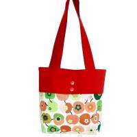 Tasche - Baumwolle Äpfelchen, Tragetasche, Schultertasche, Handtasche, Shopper, Umhängetasche Bild 2
