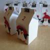 Adventskalender Pinguin, Weihnachtskalender, kleine Milchschachteln,Junge,Mädchen, zum Befüllen,Advent,Weihnachten,Papier,Milchboxen,Boxen,Schachteln Kinder ,Erwachsene Bild 5
