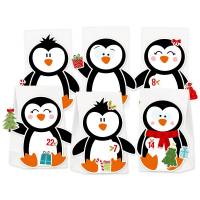 Adventskalender Pinguin zum Befüllen & Basteln DIY Komplettset für Kinder kein Kleber und keine Schere notwendig Weihnachtskalender Bild 1