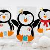 Adventskalender Pinguin zum Befüllen & Basteln DIY Komplettset für Kinder kein Kleber und keine Schere notwendig Weihnachtskalender Bild 3