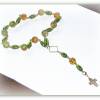 ausgefallener Rosenkranz 10er Perlen mit Charm Kreuz Bild 2