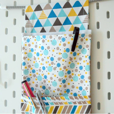 Nähanleitung kleines Utensilo, Hängeutensilo zum Aufhängen mit Stock, Band oder Expanda