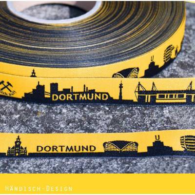 5m Dortmund Skyline Webband schwarz/gelb