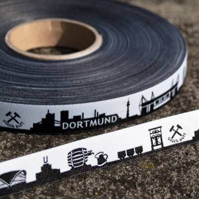 5m Dortmund Skyline Webband schwarz/weiß