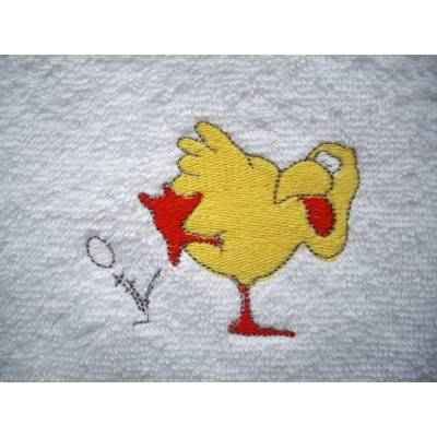 Gästehandtuch Henne – Besticktes Gästetuch 30x50cm aus Baumwolle