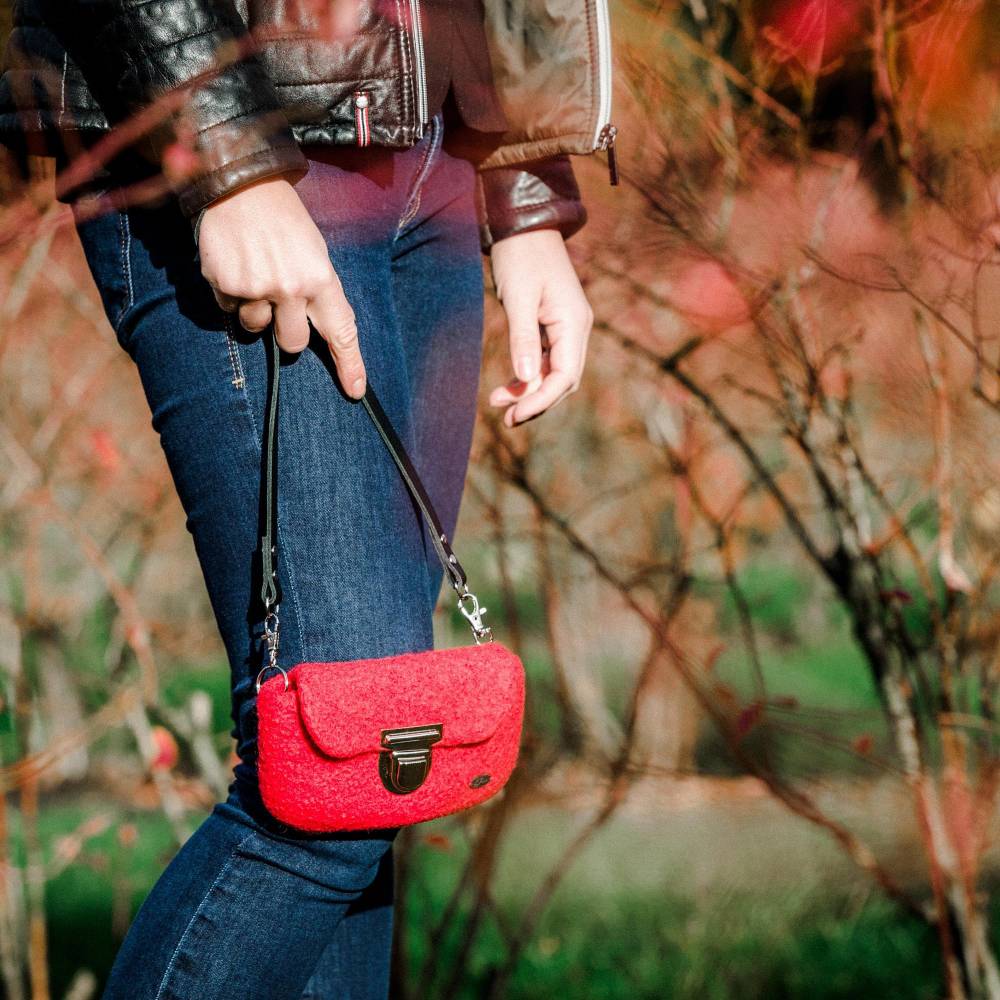 Taschengurt aus Leder, Farbe aqua Schultergurt, Taschengurt