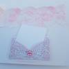 Hochzeit-Karte -  Geldfach und Innendeko - weiß und rosa Bild 6