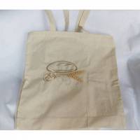Brotbeutel oder Brötchentasche ,Tasche zum Einkaufen mit langem Henkel und Motiv, Bild 1