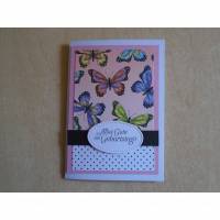 Glückwunschkarte Geburtstag Grußkarte Karte Schmetterlinge Schmetterlingskarte Geburtstagskarte Geburtstagskarte Bild 1