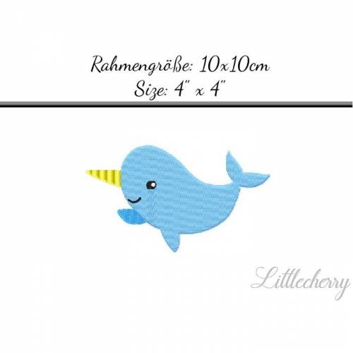 Stickdatei "Narwal" 10x10