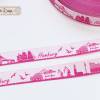 5m Hamburg Skyline Webband pink/weiß Bild 3