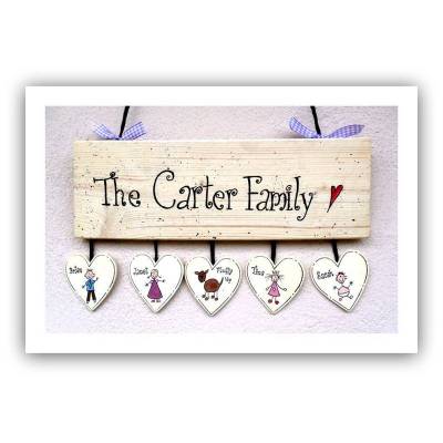 exklusives Namensschild, personalisiertes Haustürschild mit Name, einzigartiges Holzschild, individuelles Familienschild